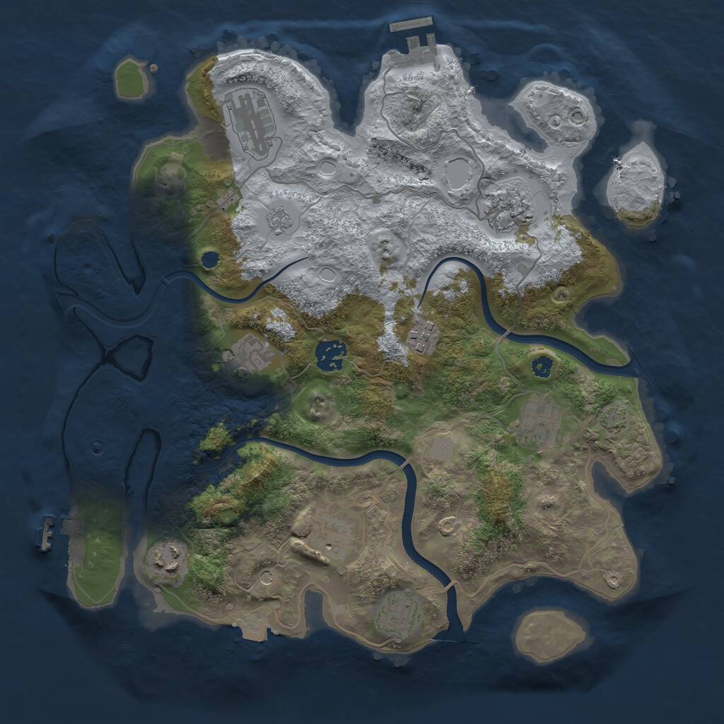 Rust Map: Procedural Map, Size: 3400, Seed: 1700772968, 15 Monuments
