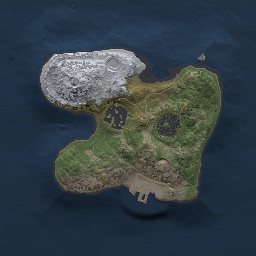 Rust Map: Procedural Map, Size: 1666, Seed: 648252, 5 Monuments