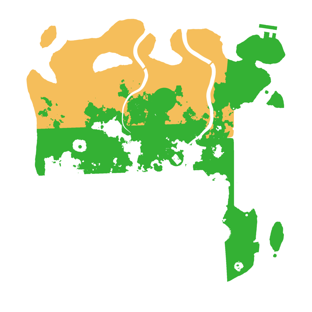 Biome Rust Map: Procedural Map, Size: 3500, Seed: 598895118