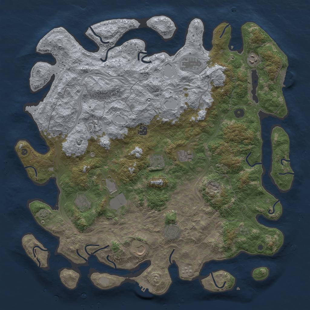 Rust Map: Procedural Map, Size: 4800, Seed: 1662781136, 19 Monuments