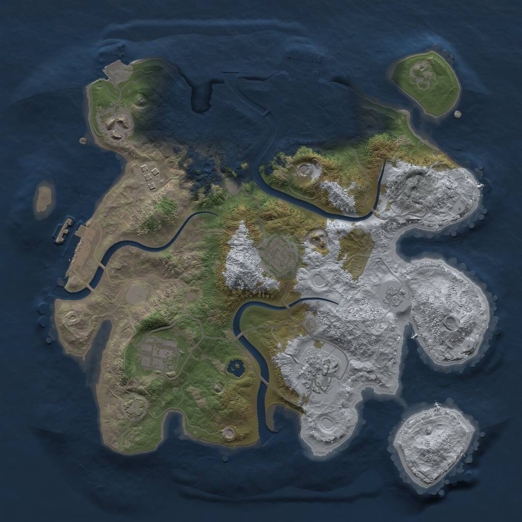 Rust Map: Procedural Map, Size: 3000, Seed: 902, 11 Monuments