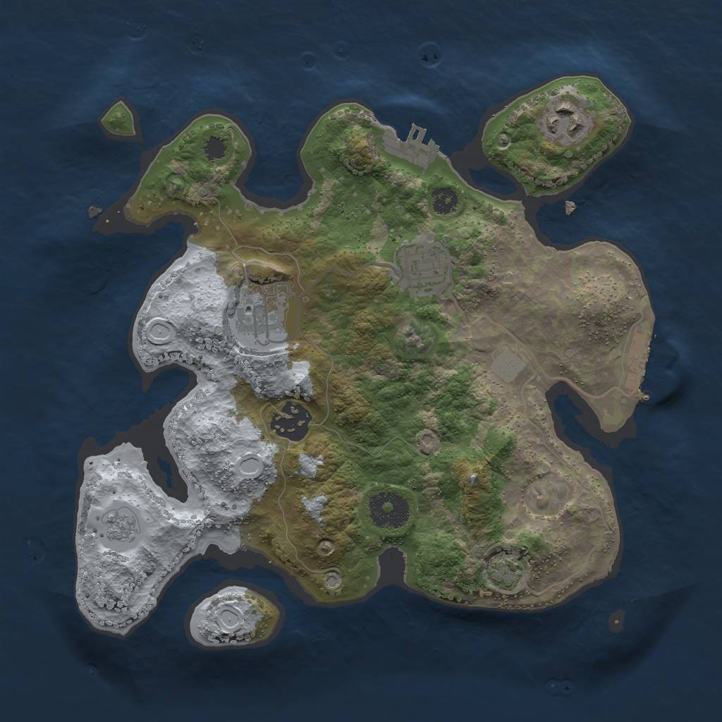 Rust Map: Procedural Map, Size: 2800, Seed: 53161268, 11 Monuments