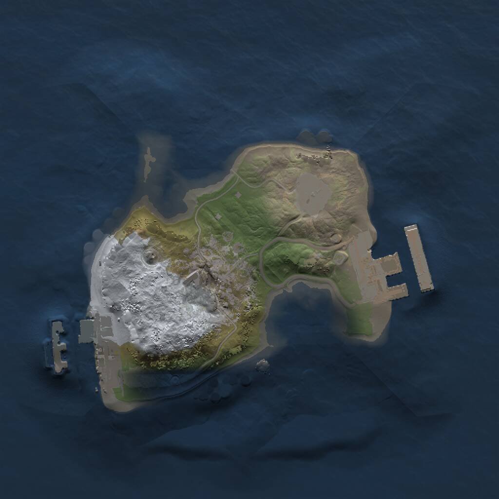 Rust Map: Procedural Map, Size: 1500, Seed: 16987966, 3 Monuments