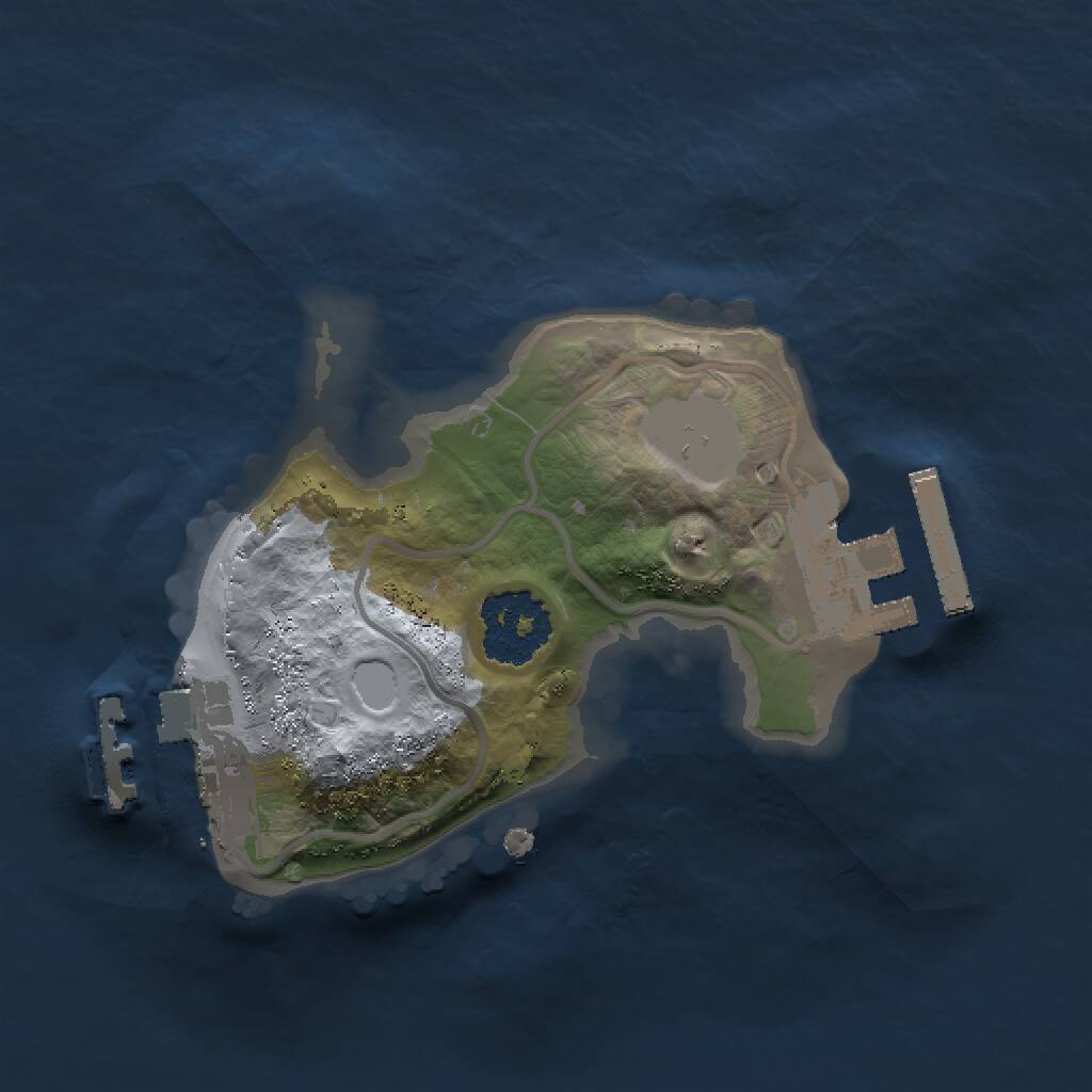 Rust Map: Procedural Map, Size: 1500, Seed: 16987966, 3 Monuments