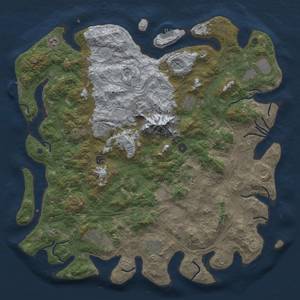 Thumbnail Rust Map: Procedural Map, Size: 5000, Seed: 1855386015, 19 Monuments