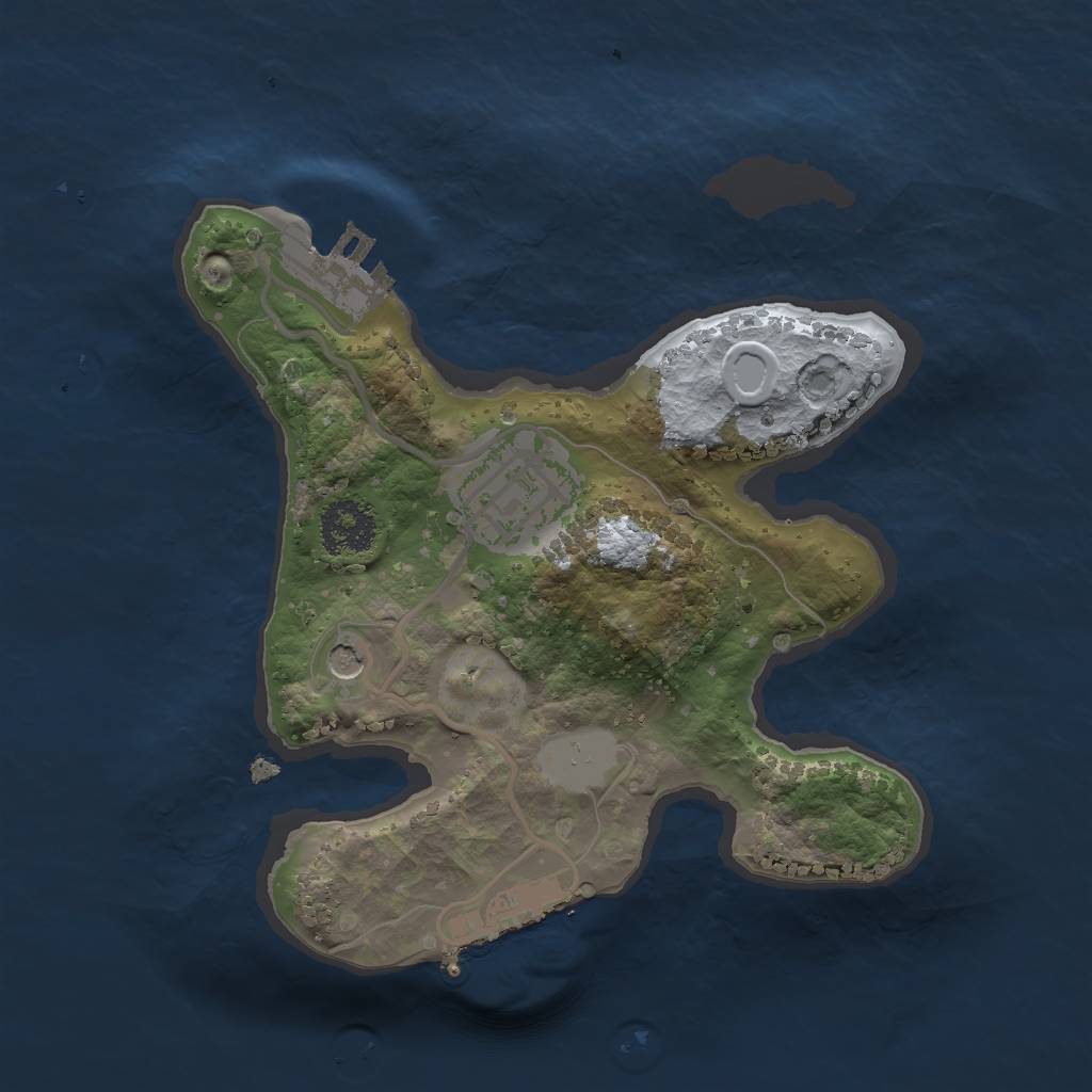 Rust Map: Procedural Map, Size: 2000, Seed: 762389, 7 Monuments