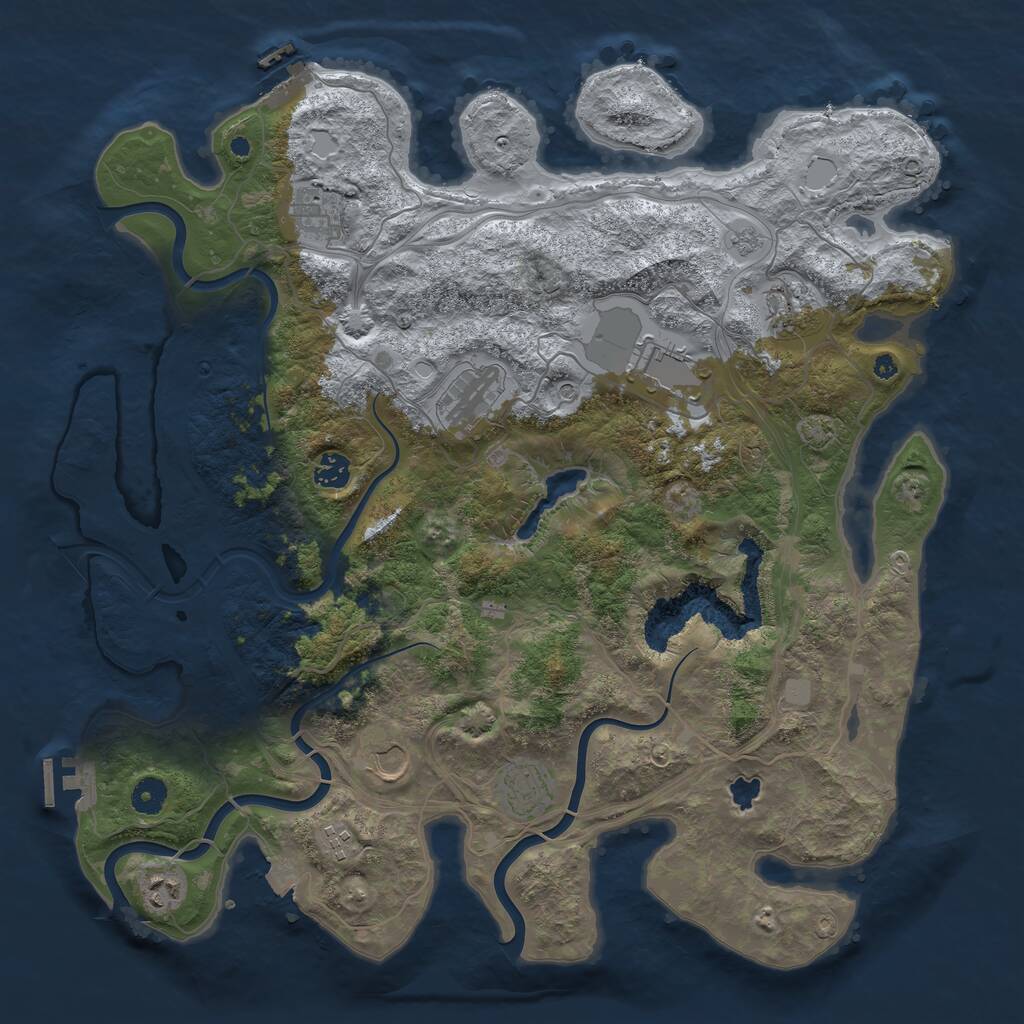 Rust Map: Procedural Map, Size: 4250, Seed: 67515010, 15 Monuments