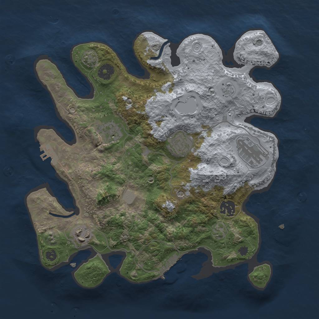 Rust Map: Procedural Map, Size: 3000, Seed: 904, 13 Monuments