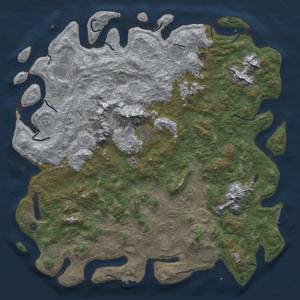 Thumbnail Rust Map: Procedural Map, Size: 6000, Seed: 221186683, 19 Monuments