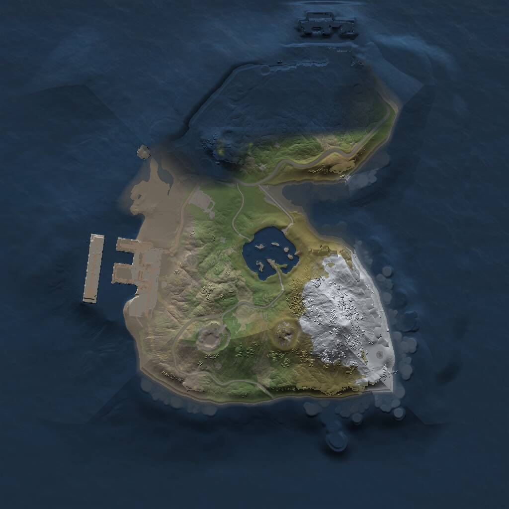 Rust Map: Procedural Map, Size: 1500, Seed: 13088, 4 Monuments