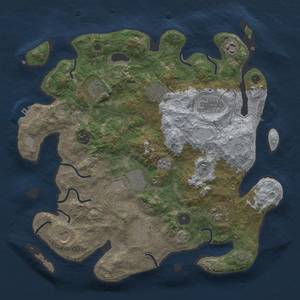 Thumbnail Rust Map: Procedural Map, Size: 3750, Seed: 42562, 18 Monuments