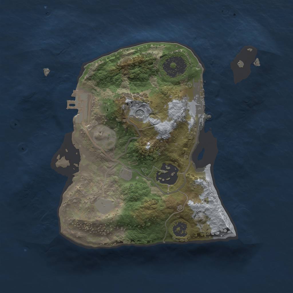 Rust Map: Procedural Map, Size: 2000, Seed: 13088, 7 Monuments