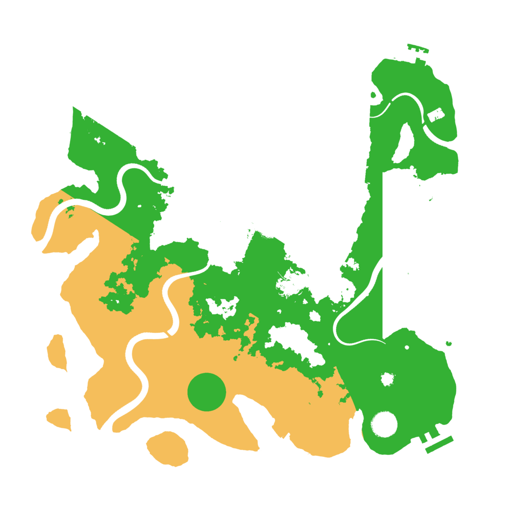 Biome Rust Map: Procedural Map, Size: 3500, Seed: 1302805815