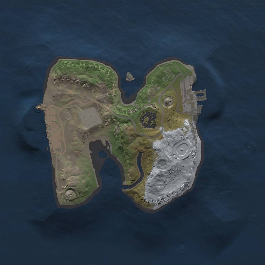 Rust Map: Procedural Map, Size: 1500, Seed: 725835836, 5 Monuments