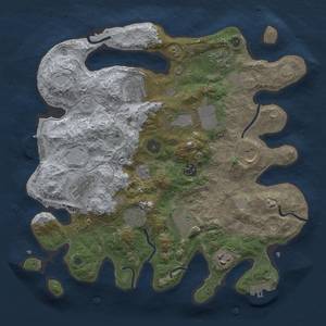 Thumbnail Rust Map: Procedural Map, Size: 3500, Seed: 1992854912, 18 Monuments