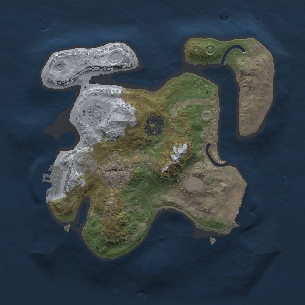 Rust Map: Procedural Map, Size: 2250, Seed: 8, 6 Monuments