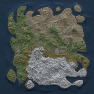 Thumbnail Rust Map: Procedural Map, Size: 4500, Seed: 344661038, 17 Monuments