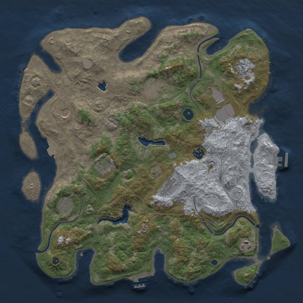 Rust Map: Procedural Map, Size: 4250, Seed: 21382908, 15 Monuments