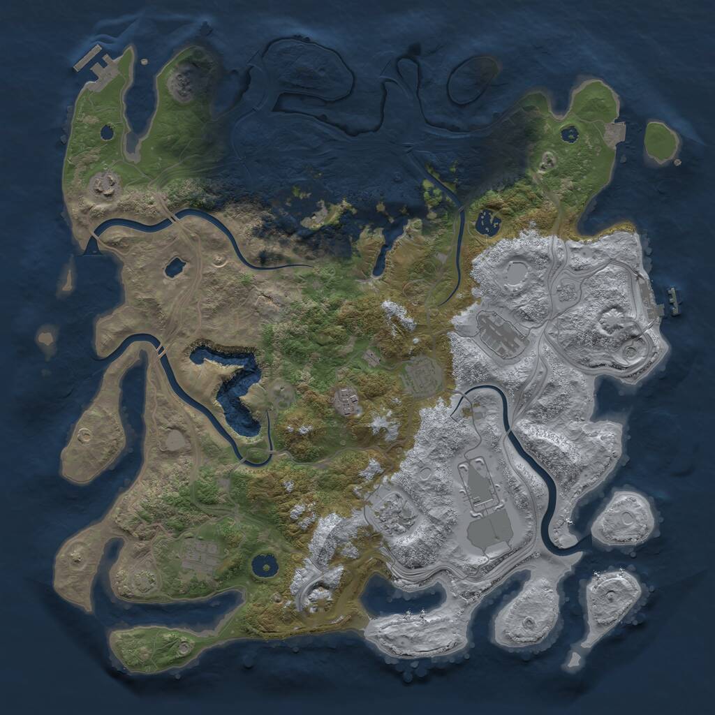 Rust Map: Procedural Map, Size: 4250, Seed: 81696186, 15 Monuments