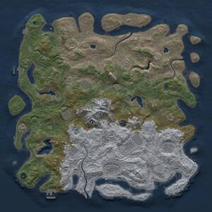 Thumbnail Rust Map: Procedural Map, Size: 5000, Seed: 355000, 17 Monuments