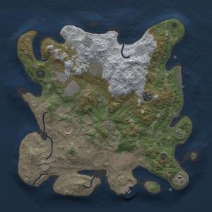 Thumbnail Rust Map: Procedural Map, Size: 3500, Seed: 2206, 15 Monuments