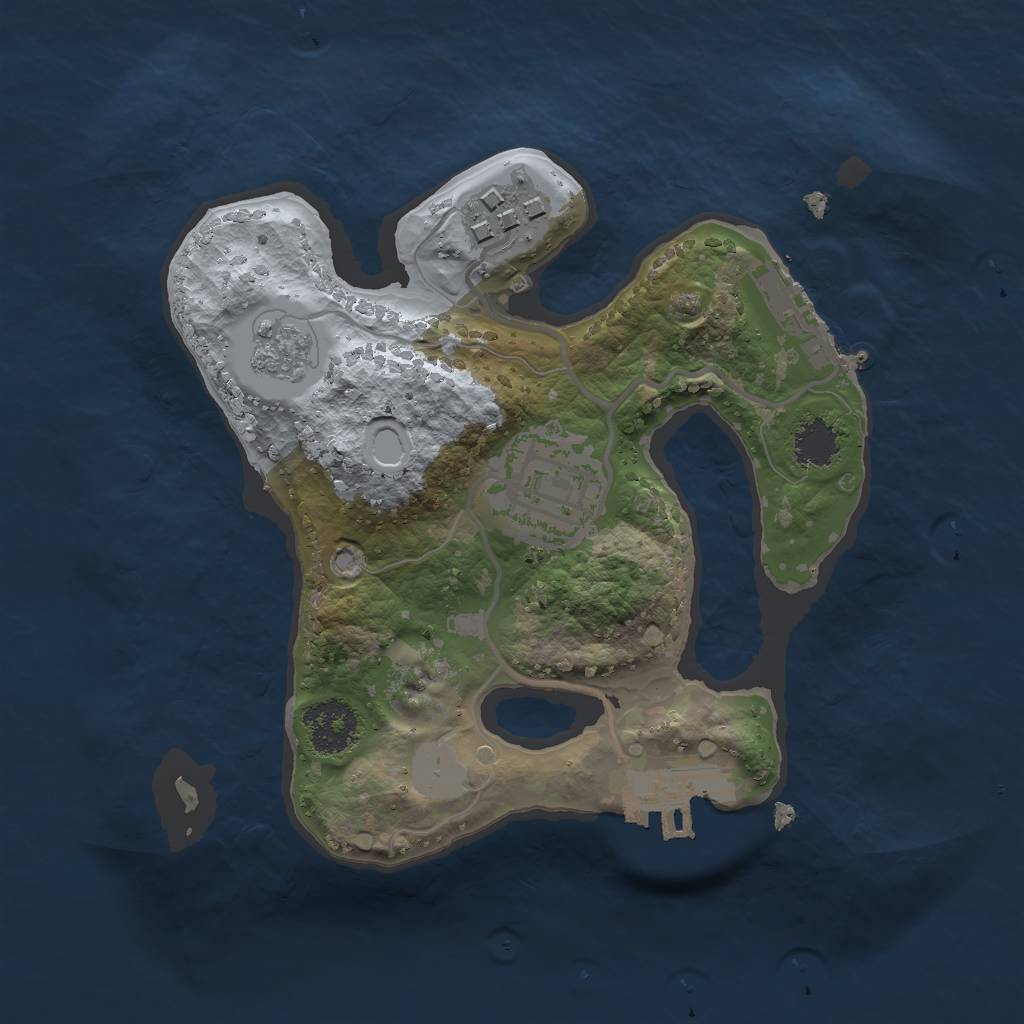 Rust Map: Procedural Map, Size: 2000, Seed: 474747, 8 Monuments