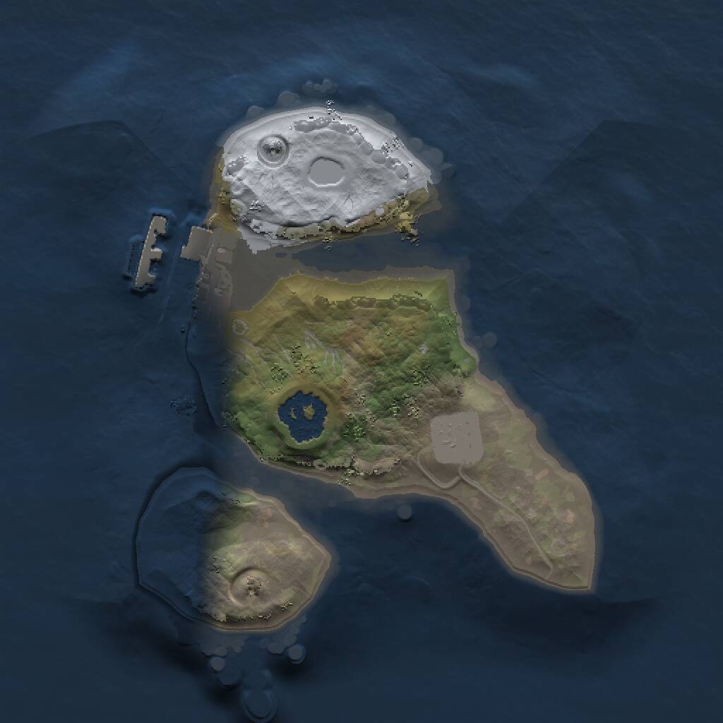 Rust Map: Procedural Map, Size: 1500, Seed: 357128694, 2 Monuments