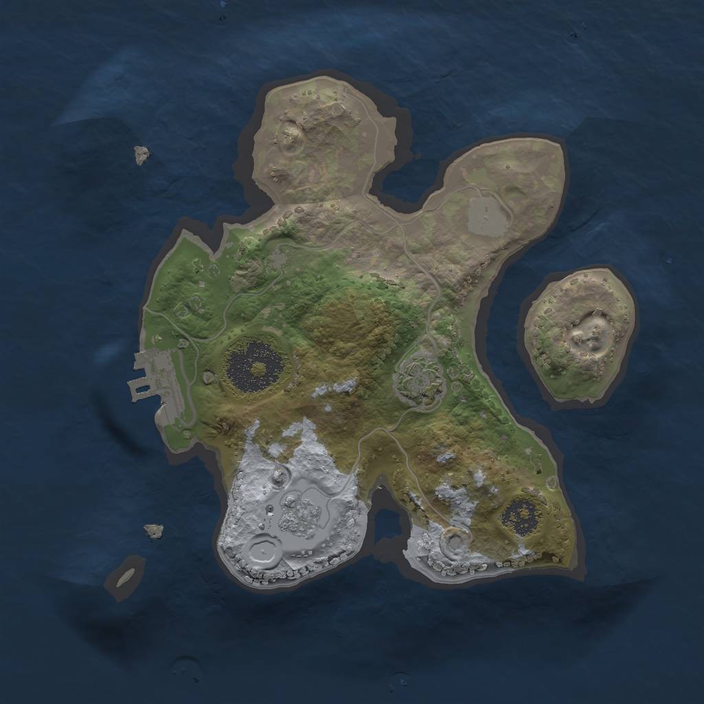 Rust Map: Procedural Map, Size: 2000, Seed: 998208646, 6 Monuments