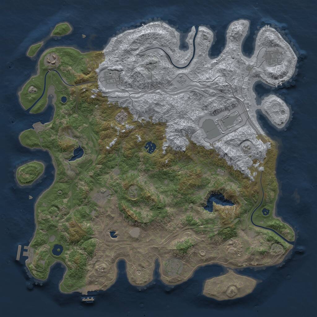 Rust Map: Procedural Map, Size: 4250, Seed: 2589122, 15 Monuments