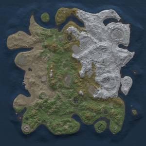 Thumbnail Rust Map: Procedural Map, Size: 4000, Seed: 54621, 17 Monuments