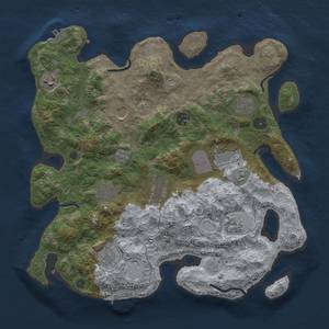 Thumbnail Rust Map: Procedural Map, Size: 3700, Seed: 847549534, 18 Monuments