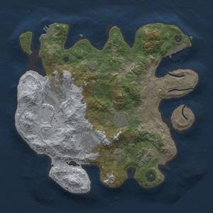 Thumbnail Rust Map: Procedural Map, Size: 3000, Seed: 1632, 12 Monuments