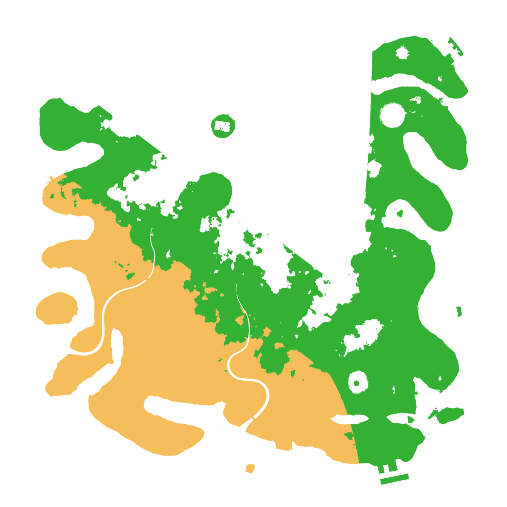 Biome Rust Map: Procedural Map, Size: 3600, Seed: 17848775