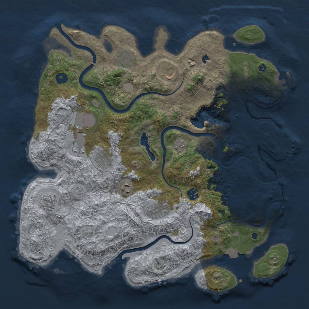 Rust Map: Procedural Map, Size: 4000, Seed: 71249536, 15 Monuments