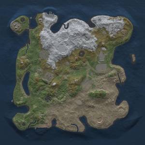 Thumbnail Rust Map: Procedural Map, Size: 3500, Seed: 991669183, 16 Monuments