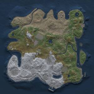 Thumbnail Rust Map: Procedural Map, Size: 3500, Seed: 1127689288, 14 Monuments