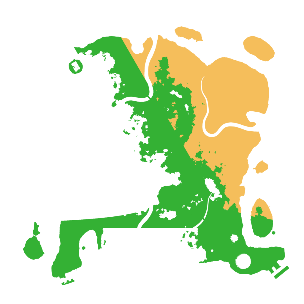 Biome Rust Map: Procedural Map, Size: 3550, Seed: 39560111