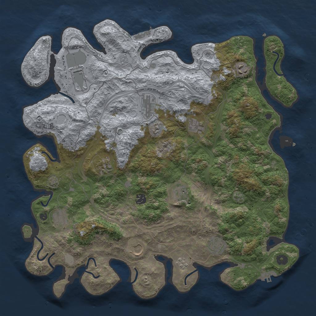 Rust Map: Procedural Map, Size: 4250, Seed: 7356, 19 Monuments