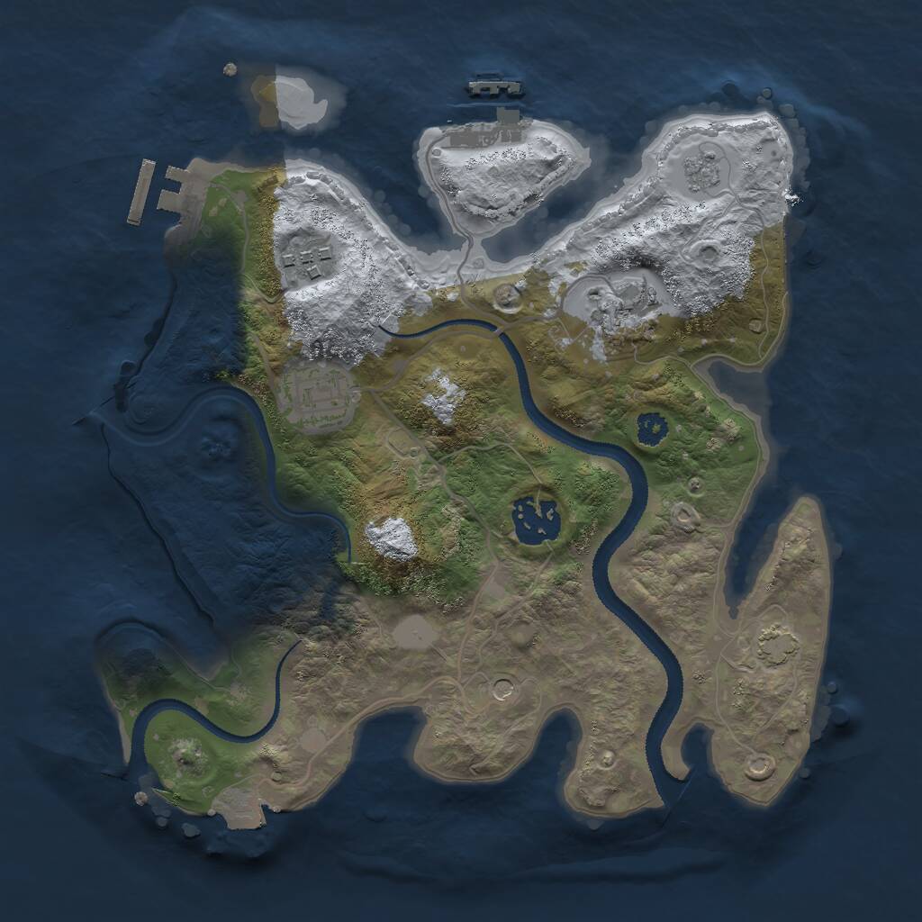 Rust Map: Procedural Map, Size: 2800, Seed: 118304116, 10 Monuments