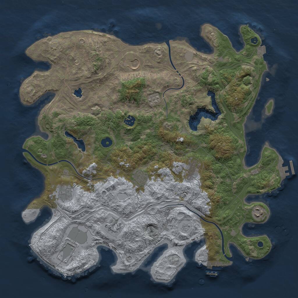 Rust Map: Procedural Map, Size: 4250, Seed: 53066319, 15 Monuments