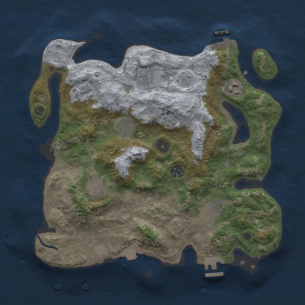 Rust Map: Procedural Map, Size: 3400, Seed: 8789943, 14 Monuments