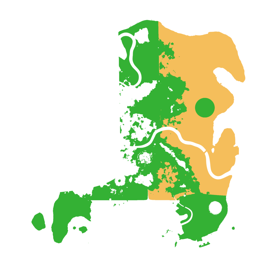 Biome Rust Map: Procedural Map, Size: 3600, Seed: 53453255