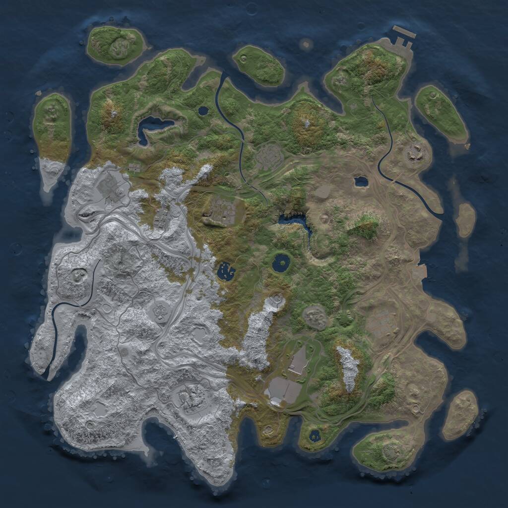 Rust Map: Procedural Map, Size: 4250, Seed: 301452, 14 Monuments