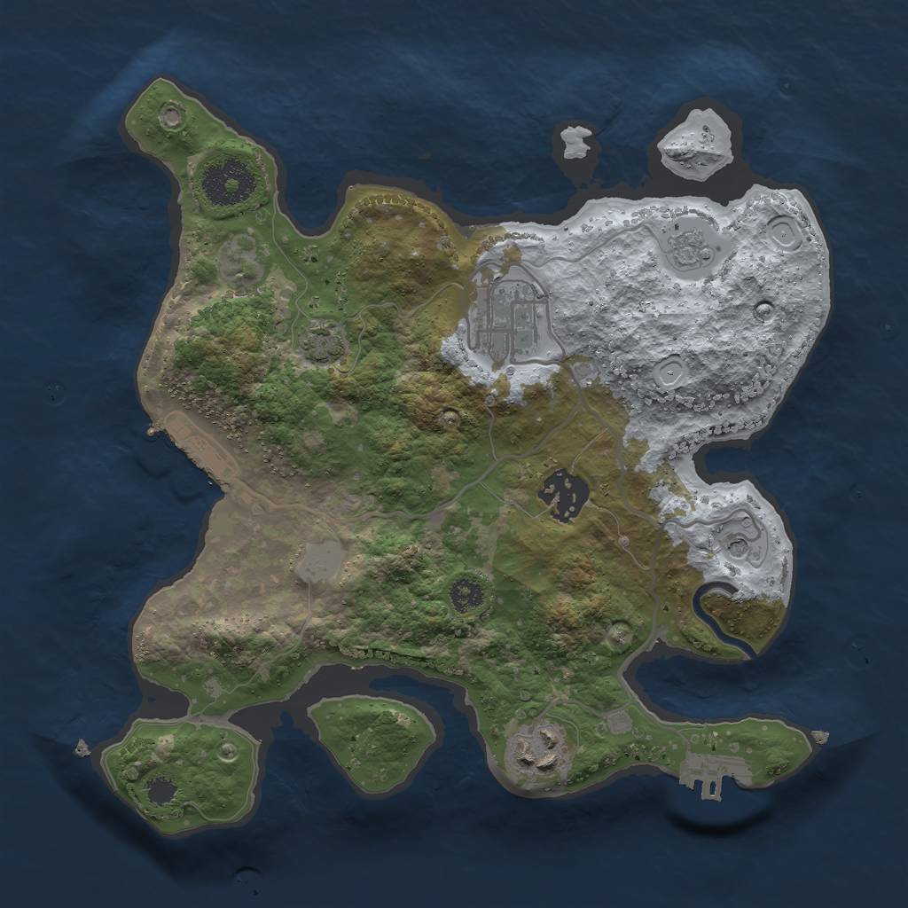 Rust Map: Procedural Map, Size: 2769, Seed: 4223, 11 Monuments