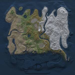 Thumbnail Rust Map: Procedural Map, Size: 3500, Seed: 8998877, 12 Monuments