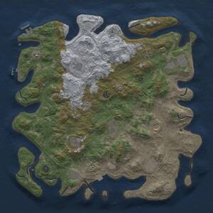 Thumbnail Rust Map: Procedural Map, Size: 4500, Seed: 439311089, 17 Monuments