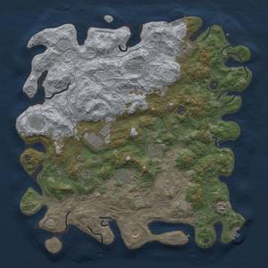 Thumbnail Rust Map: Procedural Map, Size: 4500, Seed: 43866723, 19 Monuments