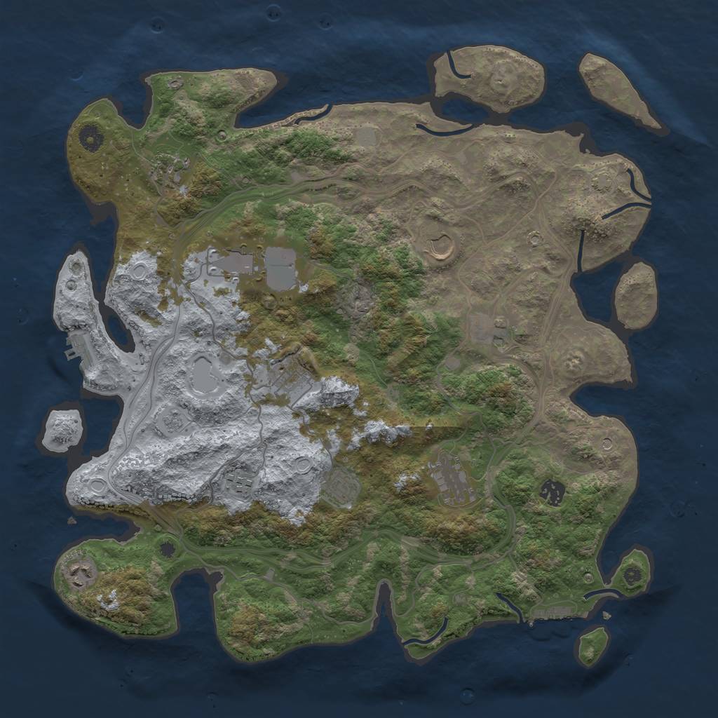 Rust Map: Procedural Map, Size: 4250, Seed: 96387026, 18 Monuments