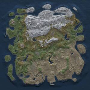 Thumbnail Rust Map: Procedural Map, Size: 4500, Seed: 4884, 15 Monuments