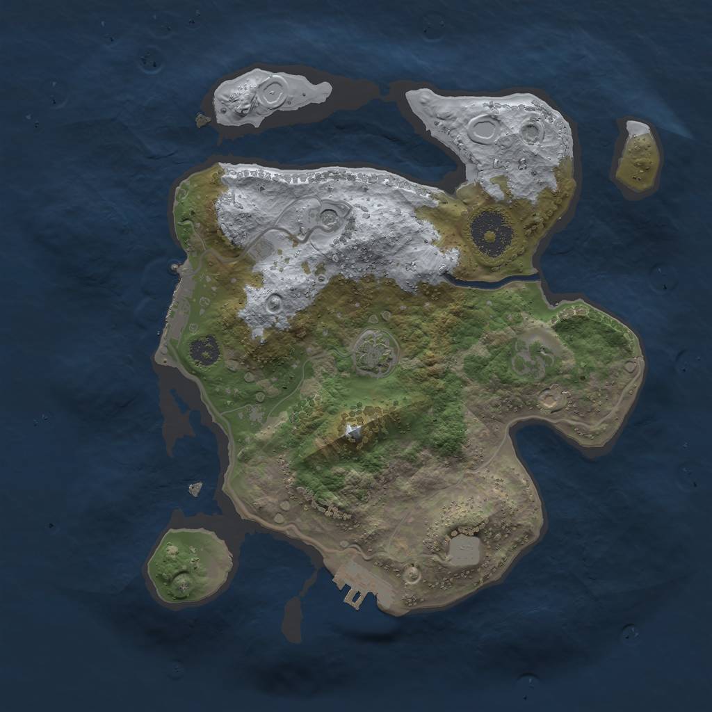 Rust Map: Procedural Map, Size: 2500, Seed: 462704489, 7 Monuments